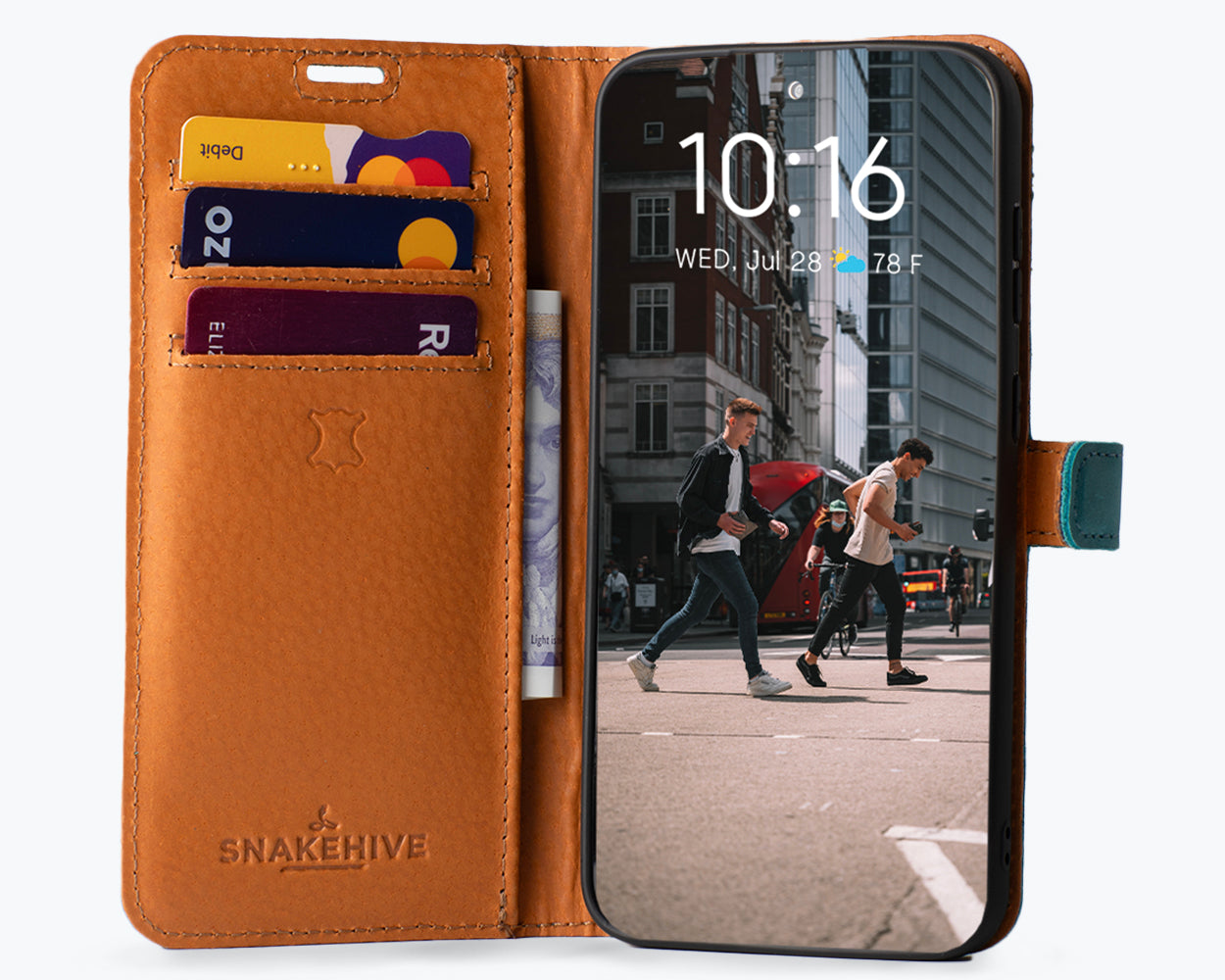 Samsung Galaxy S24 FE - Vintage Leather Wallet Phone Case