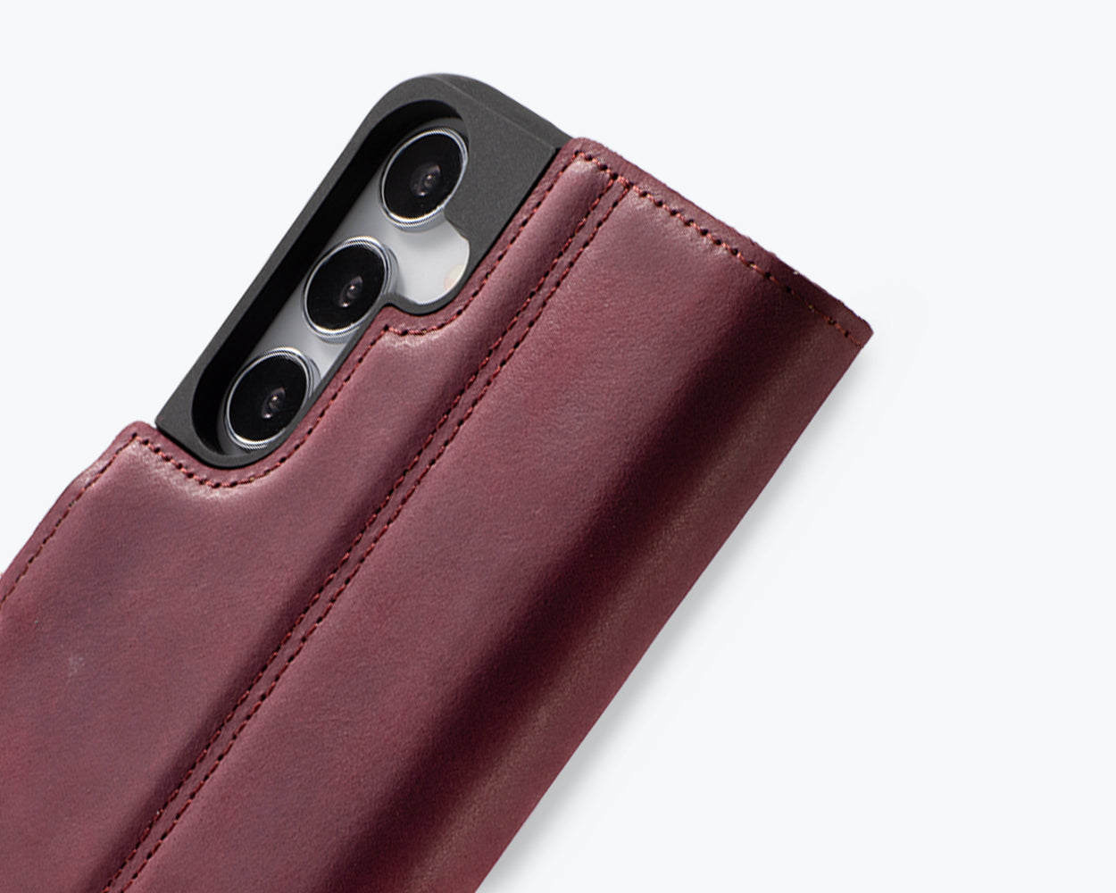 Samsung Galaxy S25 - Vintage Leather Wallet Phone Case