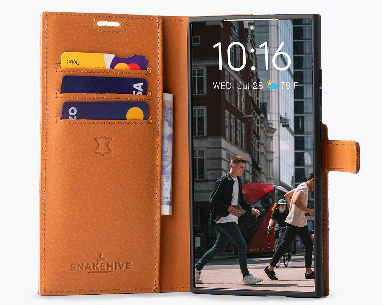 Samsung Galaxy S24 Ultra - Vintage Leather Wallet Phone Case