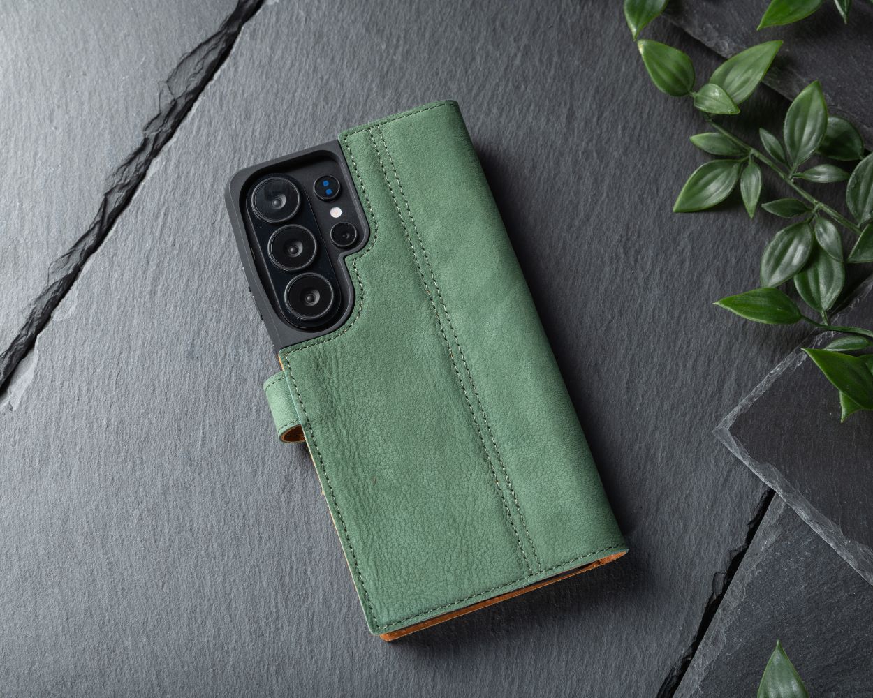 Samsung Galaxy S26 Ultra - Vintage Leather Wallet Phone Case