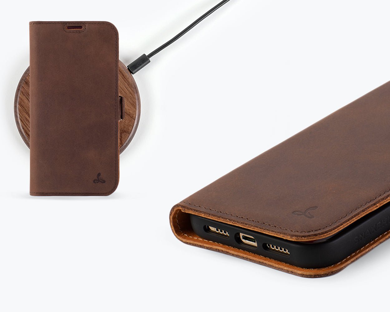 Apple iPhone 14 Pro Max - Vintage Leather Wallet Phone Case (Side Clasp)