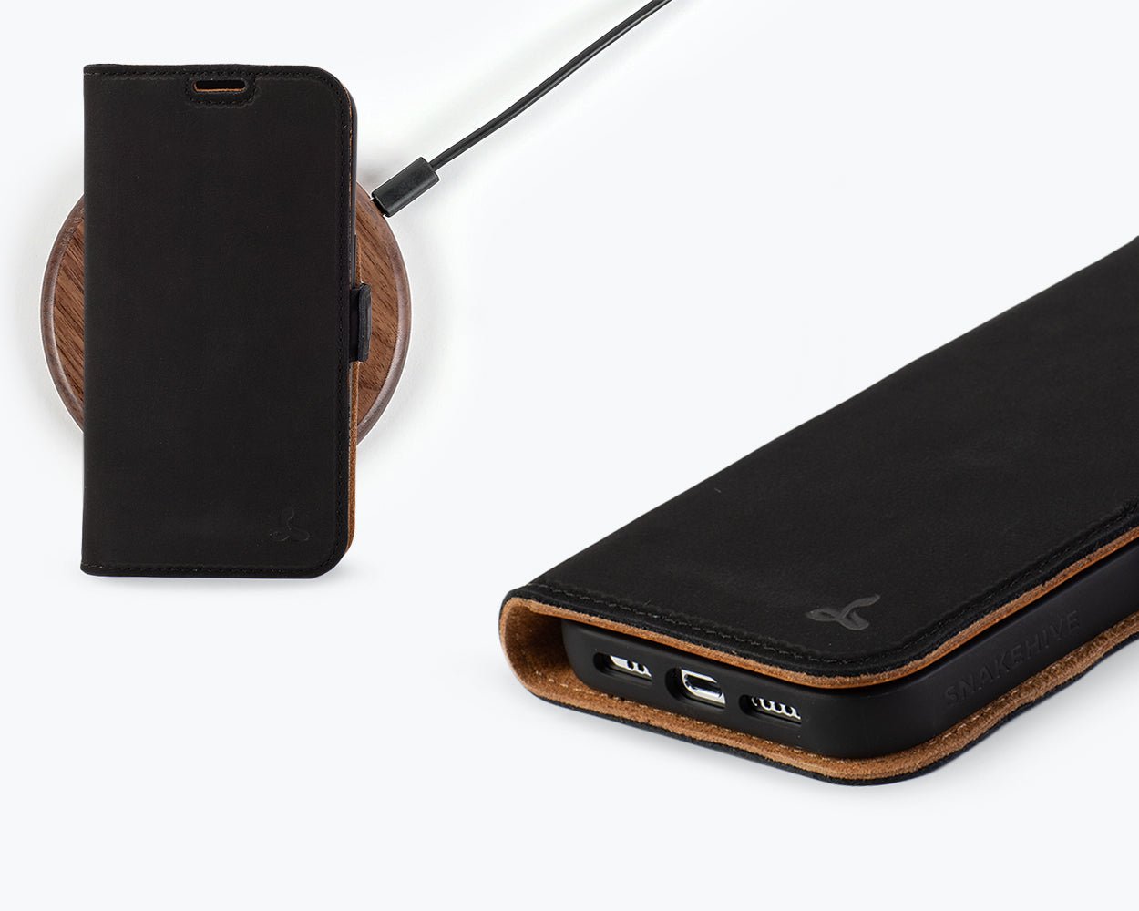 Apple iPhone 14 Pro - Vintage Leather Wallet Phone Case (Side Clasp)