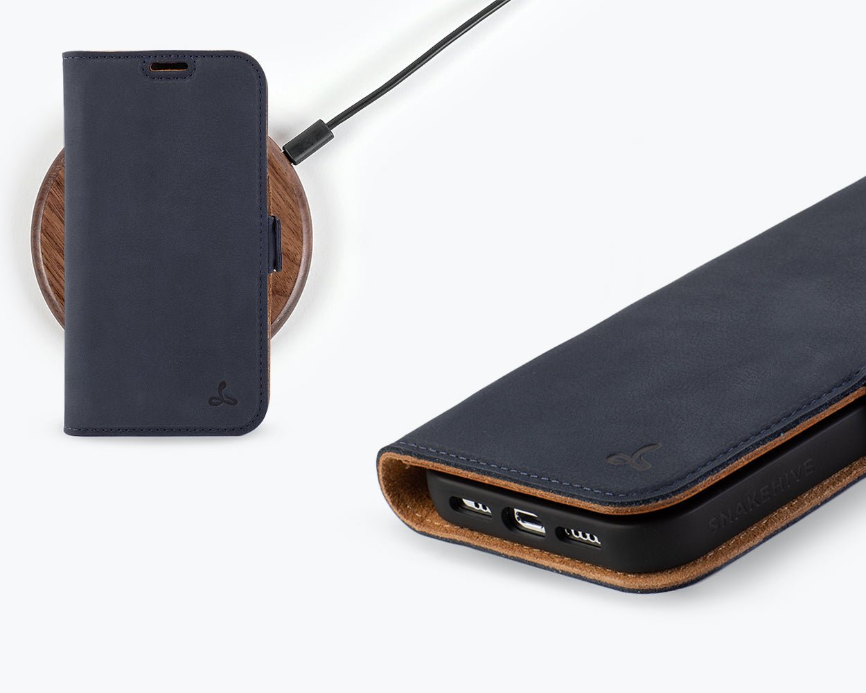 Apple iPhone 14 Pro - Vintage Leather Wallet Phone Case (Side Clasp)