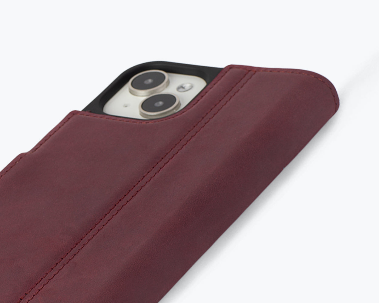 Apple iPhone 15 Plus - Vintage Leather Wallet Phone Case
