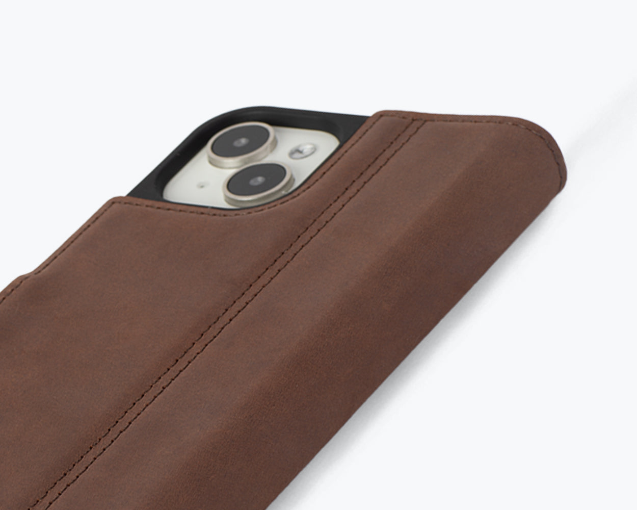 Apple iPhone 15 Plus - Vintage Leather Wallet Phone Case