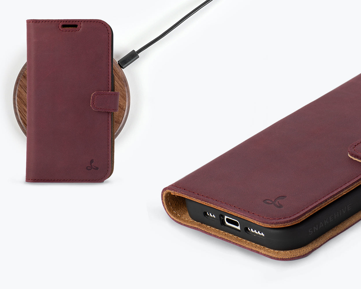 Apple iPhone 15 Pro - Vintage Leather Wallet Phone Case