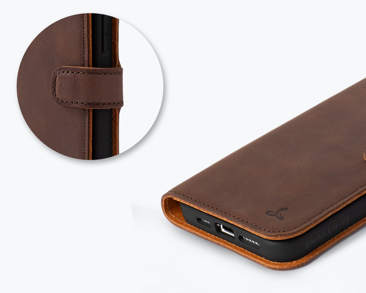 Apple iPhone 15 Pro Max - Vintage Leather Wallet Phone Case