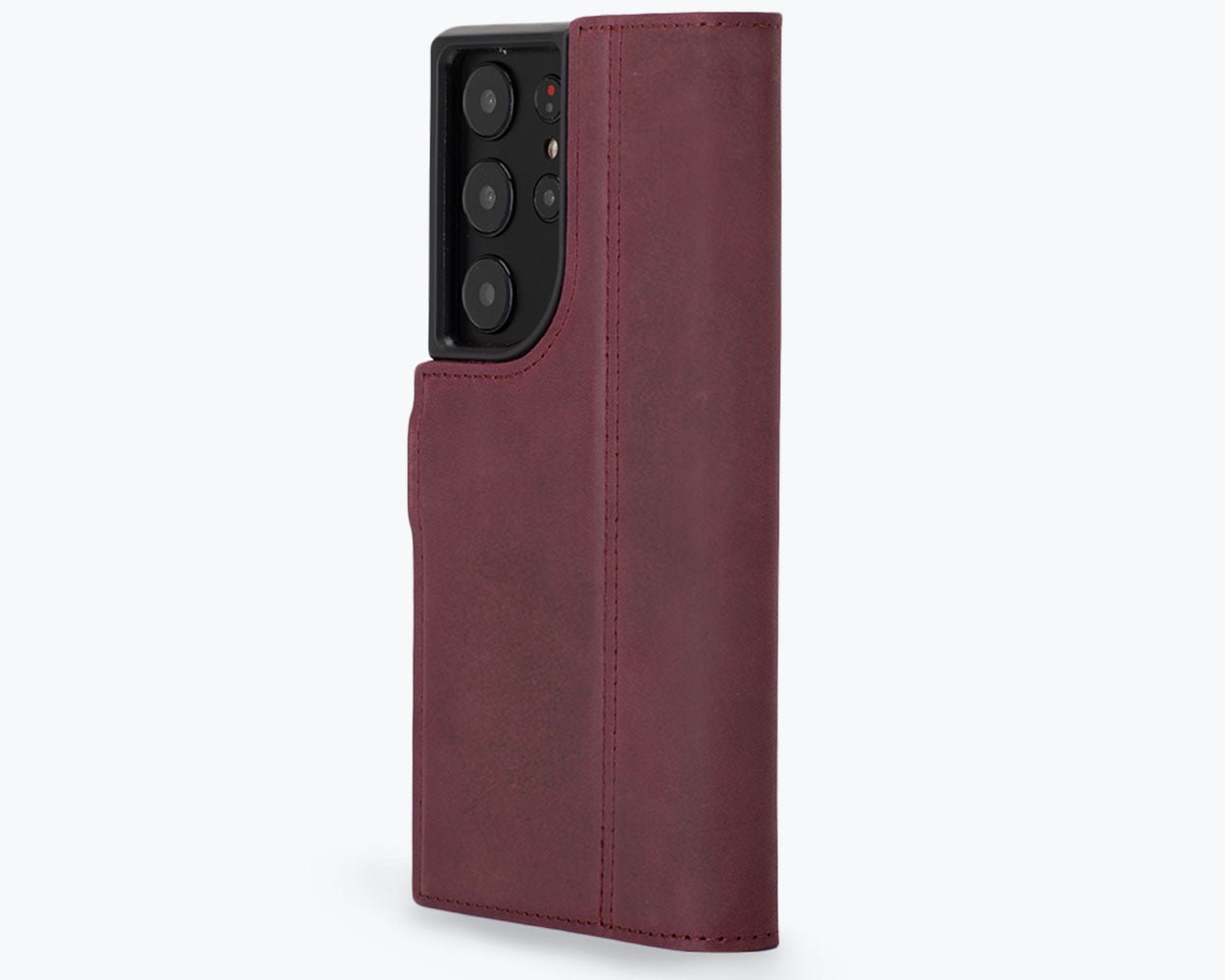 Samsung Galaxy S24 Ultra - Vintage Leather Wallet Phone Case (Side Clasp)