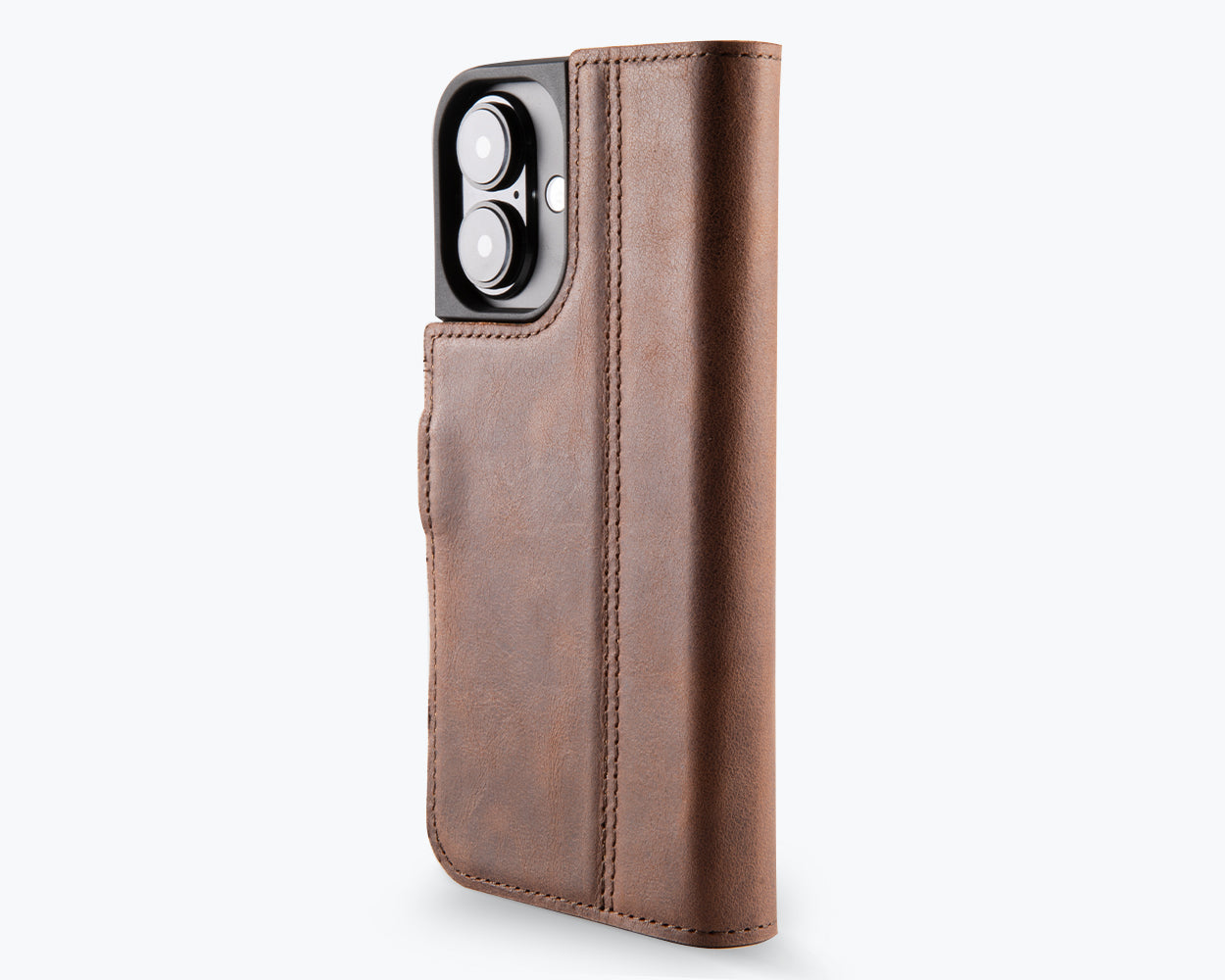 Apple iPhone 16 - Vintage Leather Wallet Phone Case