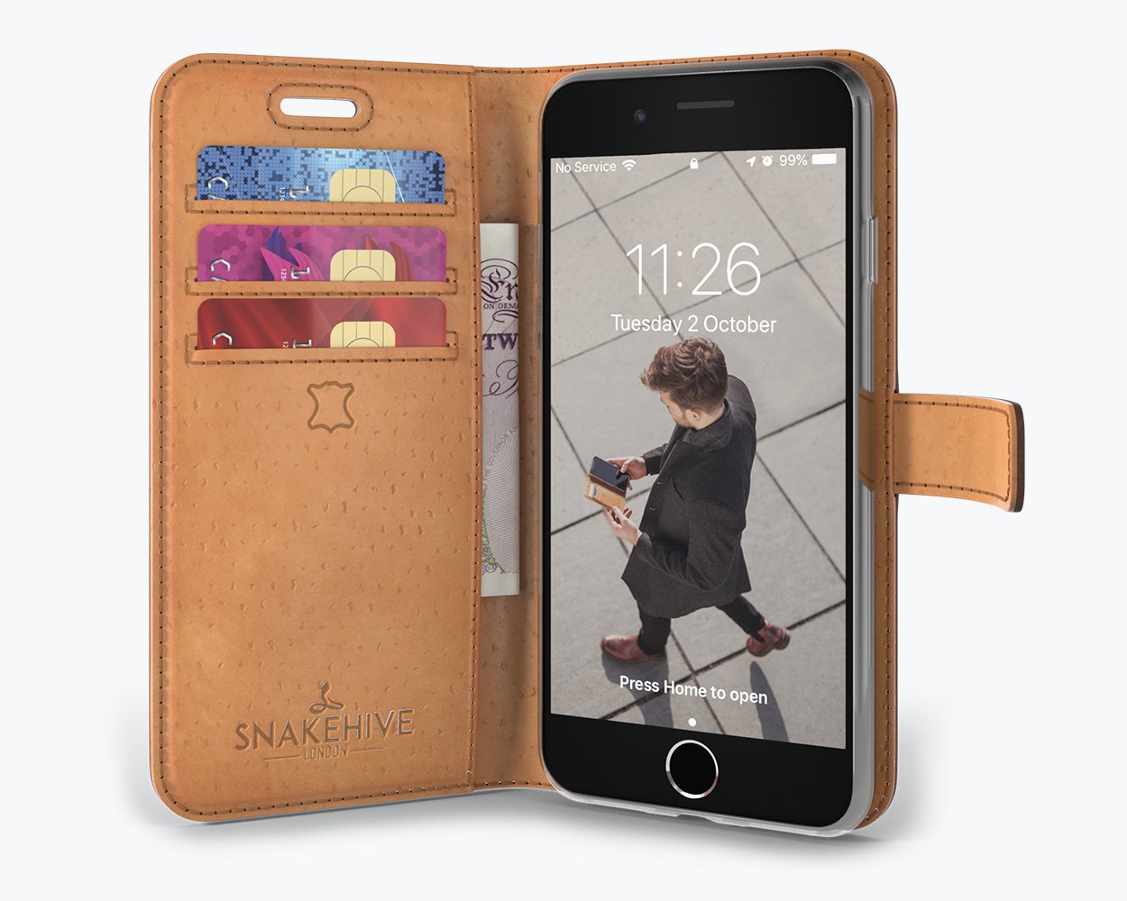 Apple iPhone SE (2020) / SE (2022) - Vintage Leather Wallet Phone Case