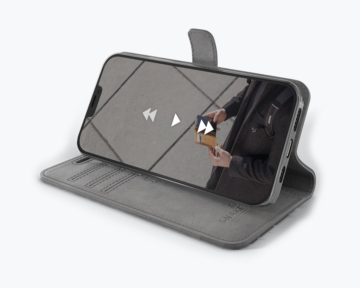 Apple iPhone 12 Mini - Vintage Leather Wallet Phone Case