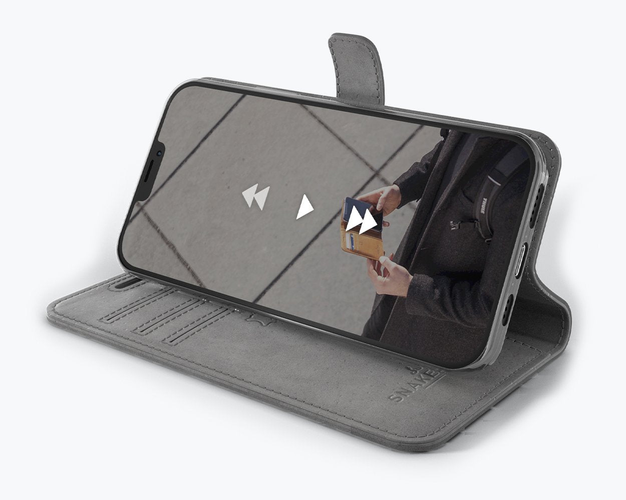 Apple iPhone 12 - Vintage Leather Wallet Phone Case