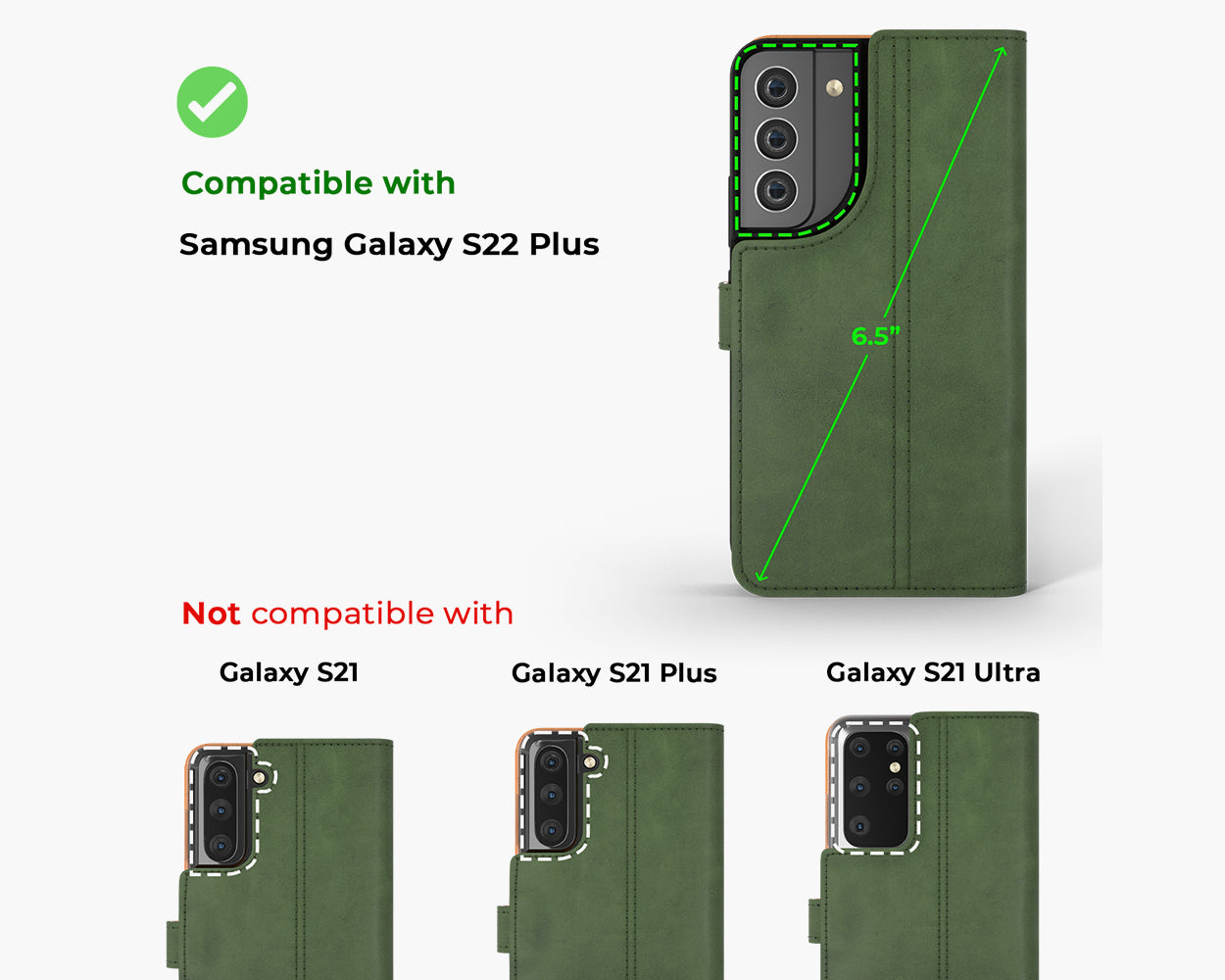 Samsung Galaxy S22 Plus - Vintage Leather Wallet Phone Case