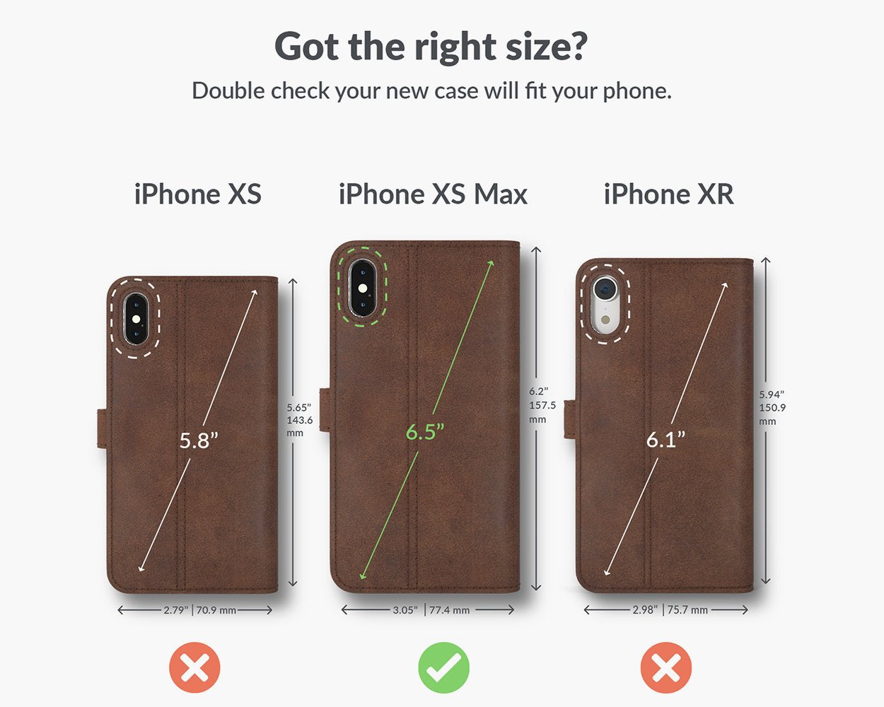 Apple iPhone XS Max - Vintage Leather Wallet Phone Case