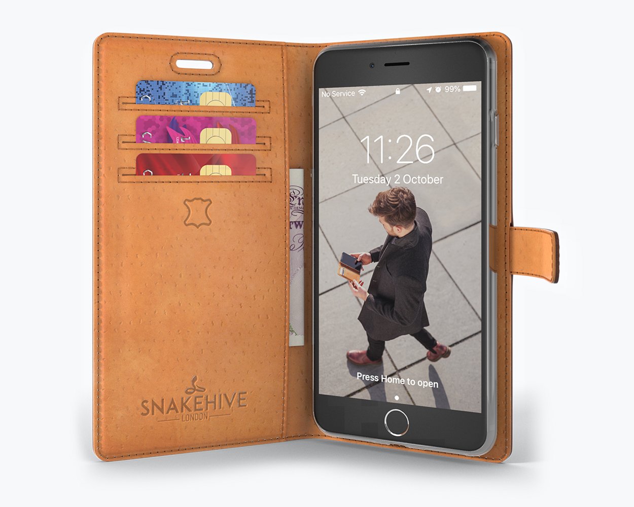 Apple iPhone 7 Plus - Vintage Leather Wallet Phone Case