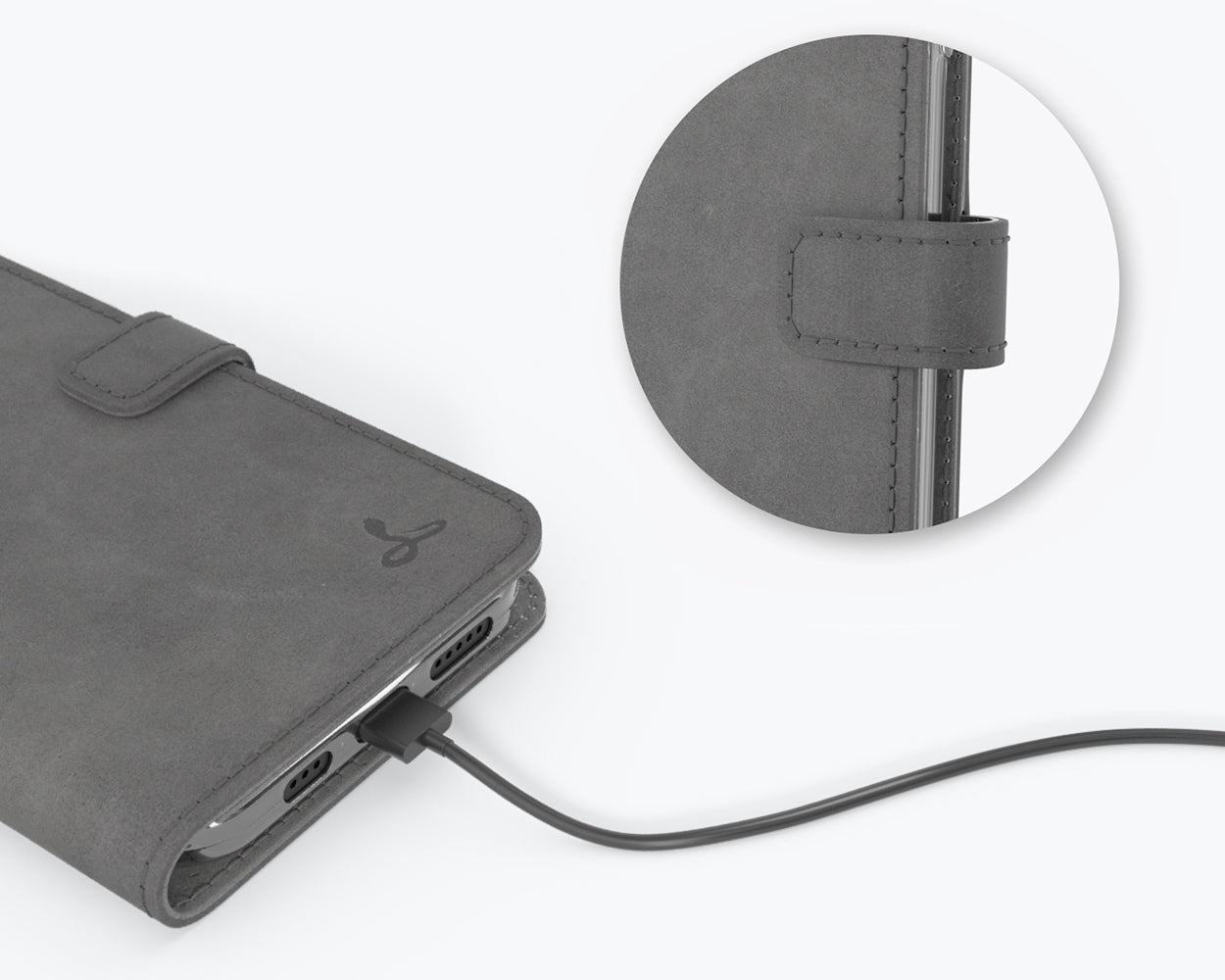 Apple iPhone 12 Mini - Vintage Leather Wallet Phone Case