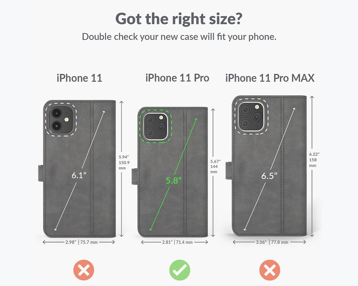 Apple iPhone 11 Pro - Vintage Leather Wallet Phone Case