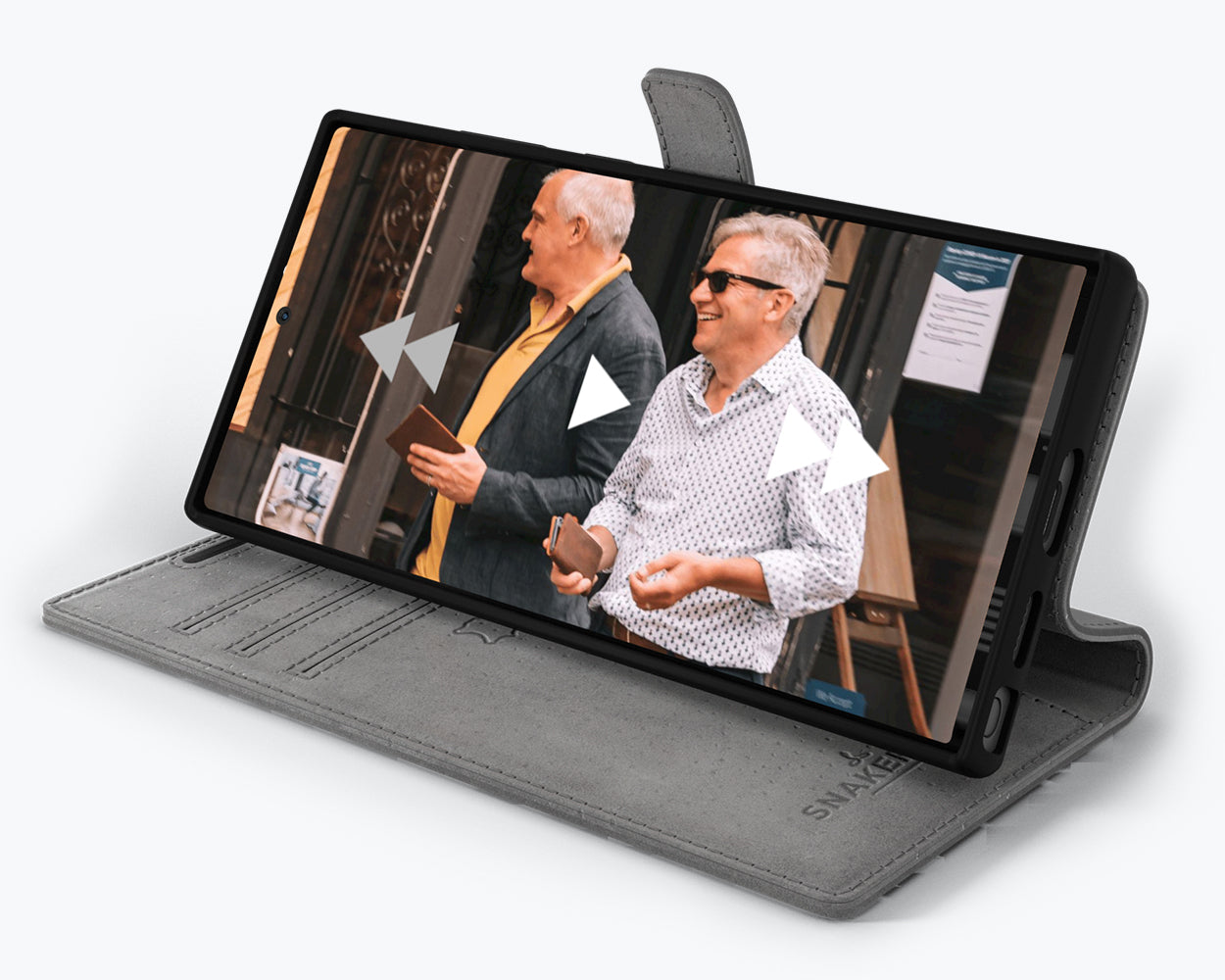 Samsung Galaxy S22 Ultra - Vintage Leather Wallet Phone Case