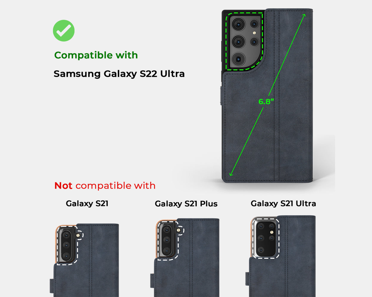 Samsung Galaxy S22 Ultra - Vintage Leather Wallet Phone Case