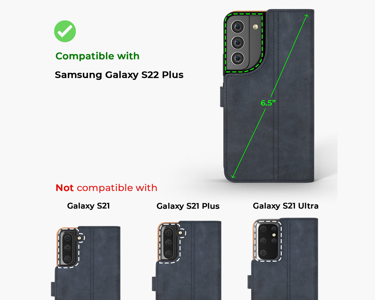 Samsung Galaxy S22 Plus - Vintage Leather Wallet Phone Case