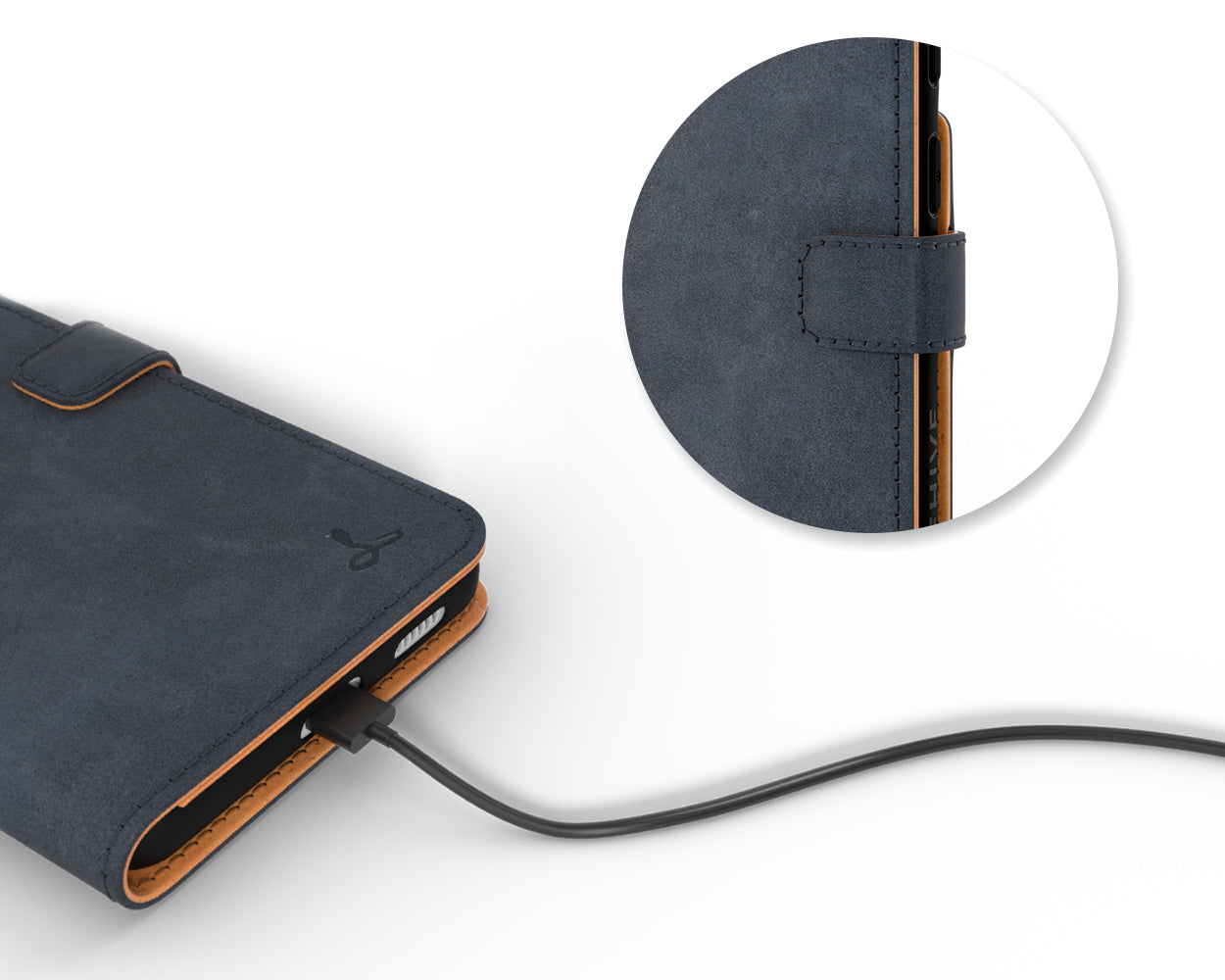 Samsung Galaxy S21 FE - Vintage Leather Wallet Phone Case