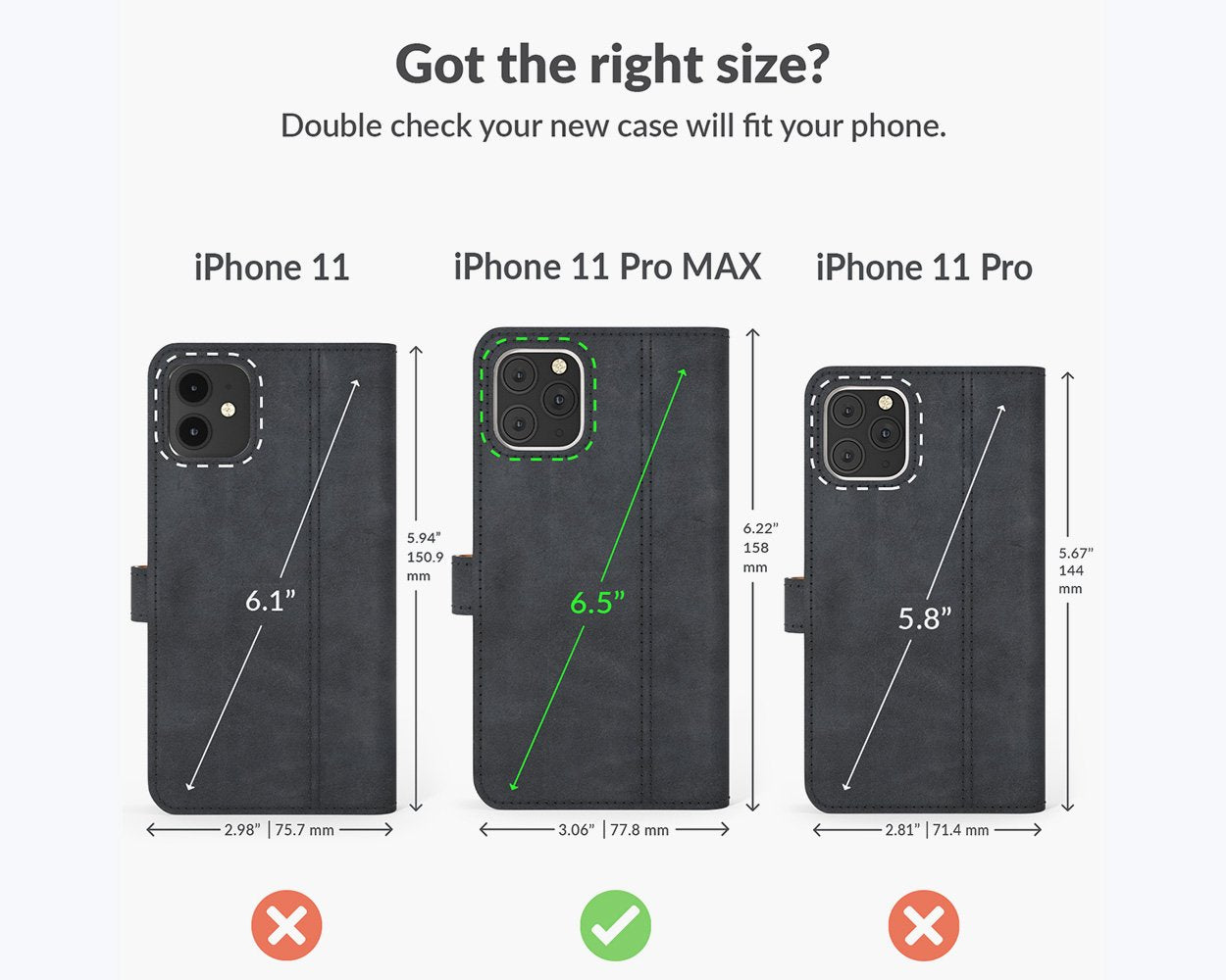 Apple iPhone 11 Pro Max - Vintage Leather Wallet Phone Case