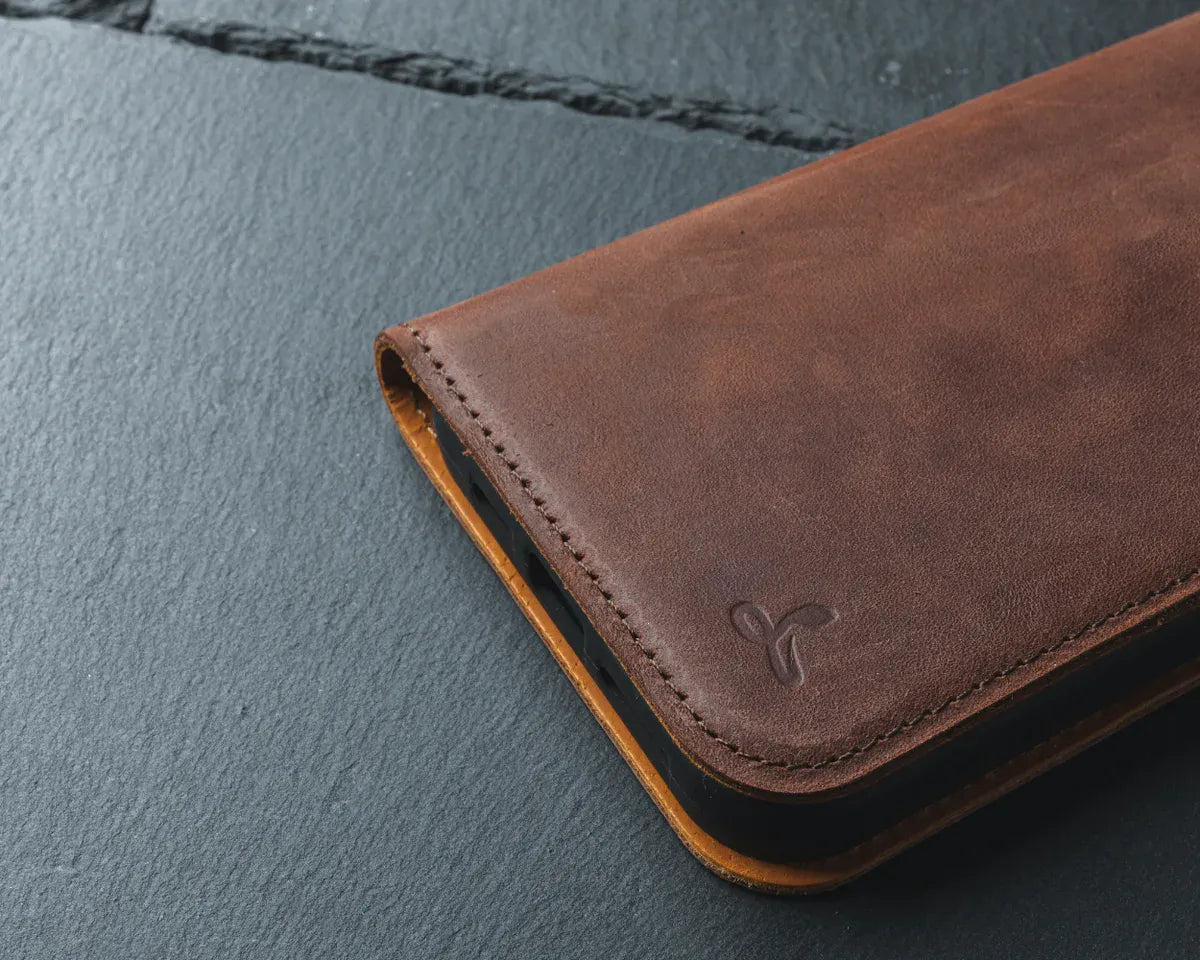 Apple iPhone 18 Pro - Vintage Leather Wallet Phone Case