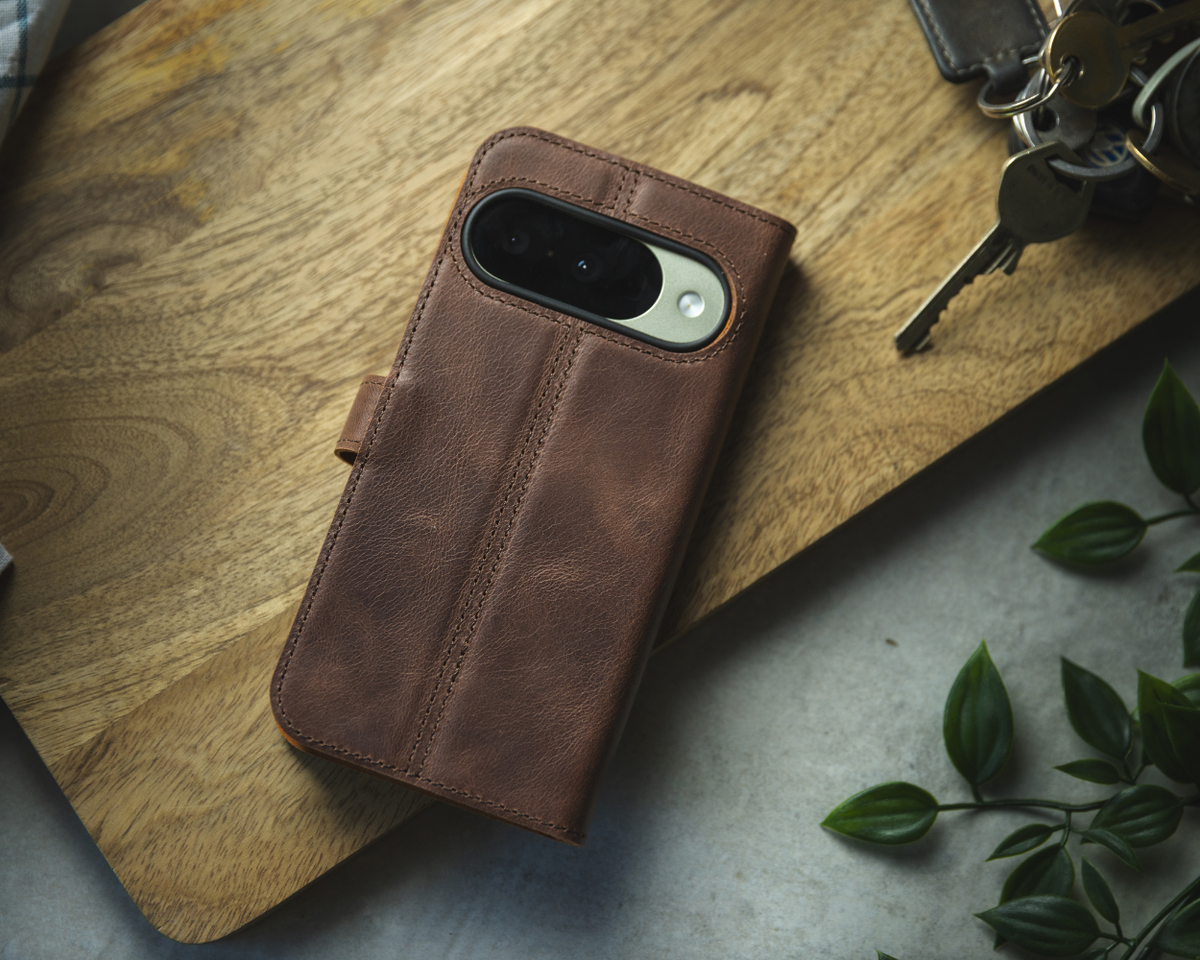 Google Pixel 11 Pro XL - Vintage Leather Wallet Phone Case