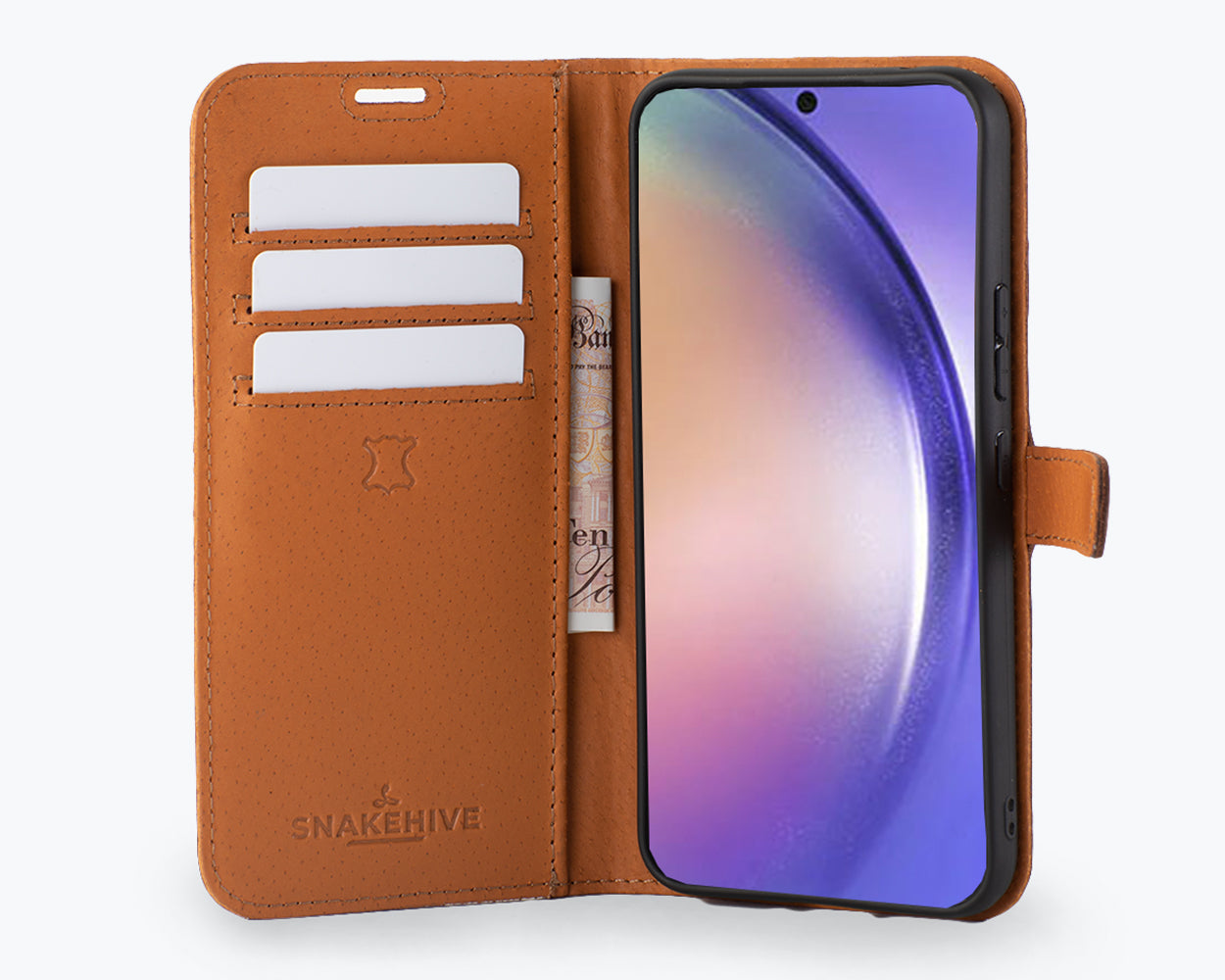 Samsung Galaxy A55 - Vintage Leather Wallet Phone Case