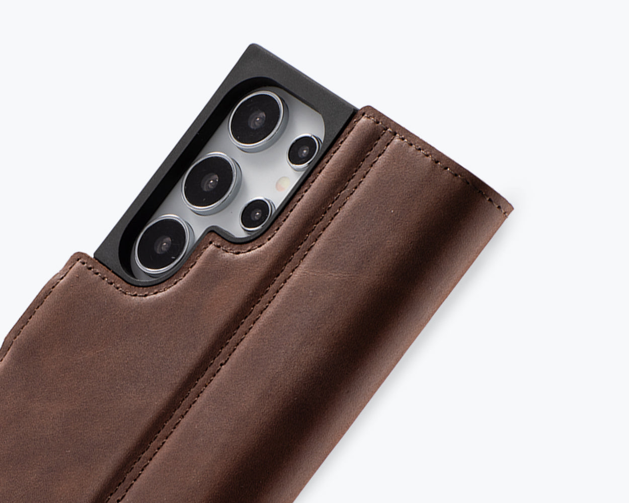 Samsung Galaxy S25 Ultra - Vintage Leather Wallet Phone Case