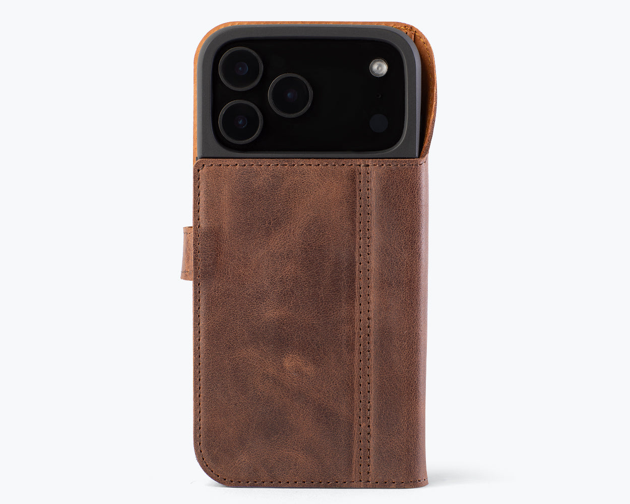 Apple iPhone 17 Pro Max - Vintage Leather Wallet Phone Case