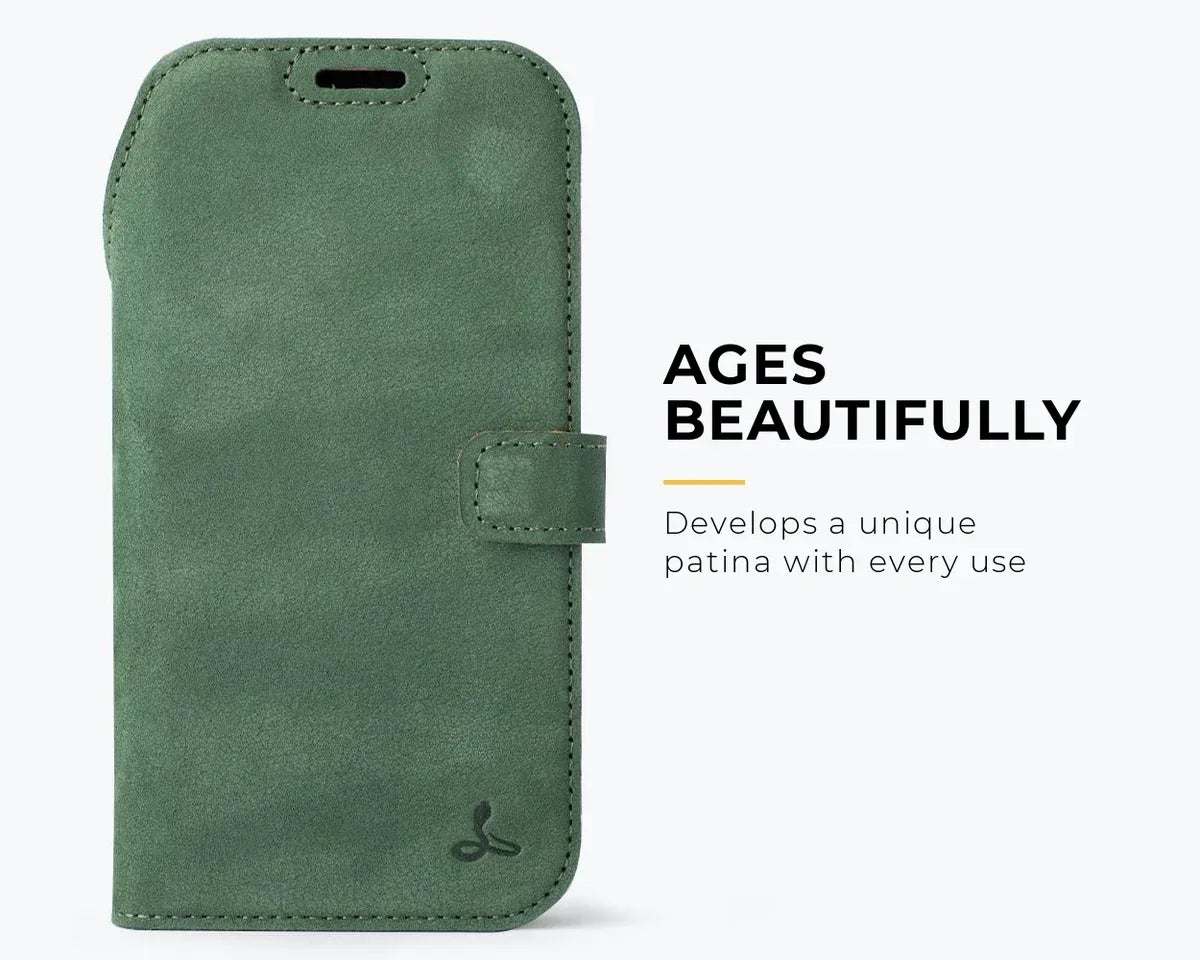 Snakehive Vintage Wallet Apple iPhone 18 Pro - Vintage Leather Wallet Phone Case Vintage Leather Wallet Case for Apple iPhone 18 Pro