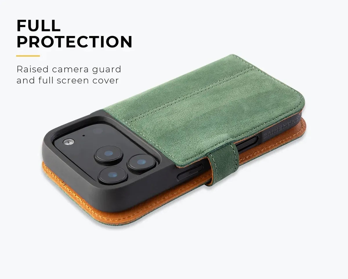 Snakehive Vintage Wallet Apple iPhone 18 Pro - Vintage Leather Wallet Phone Case Vintage Leather Wallet Case for Apple iPhone 18 Pro