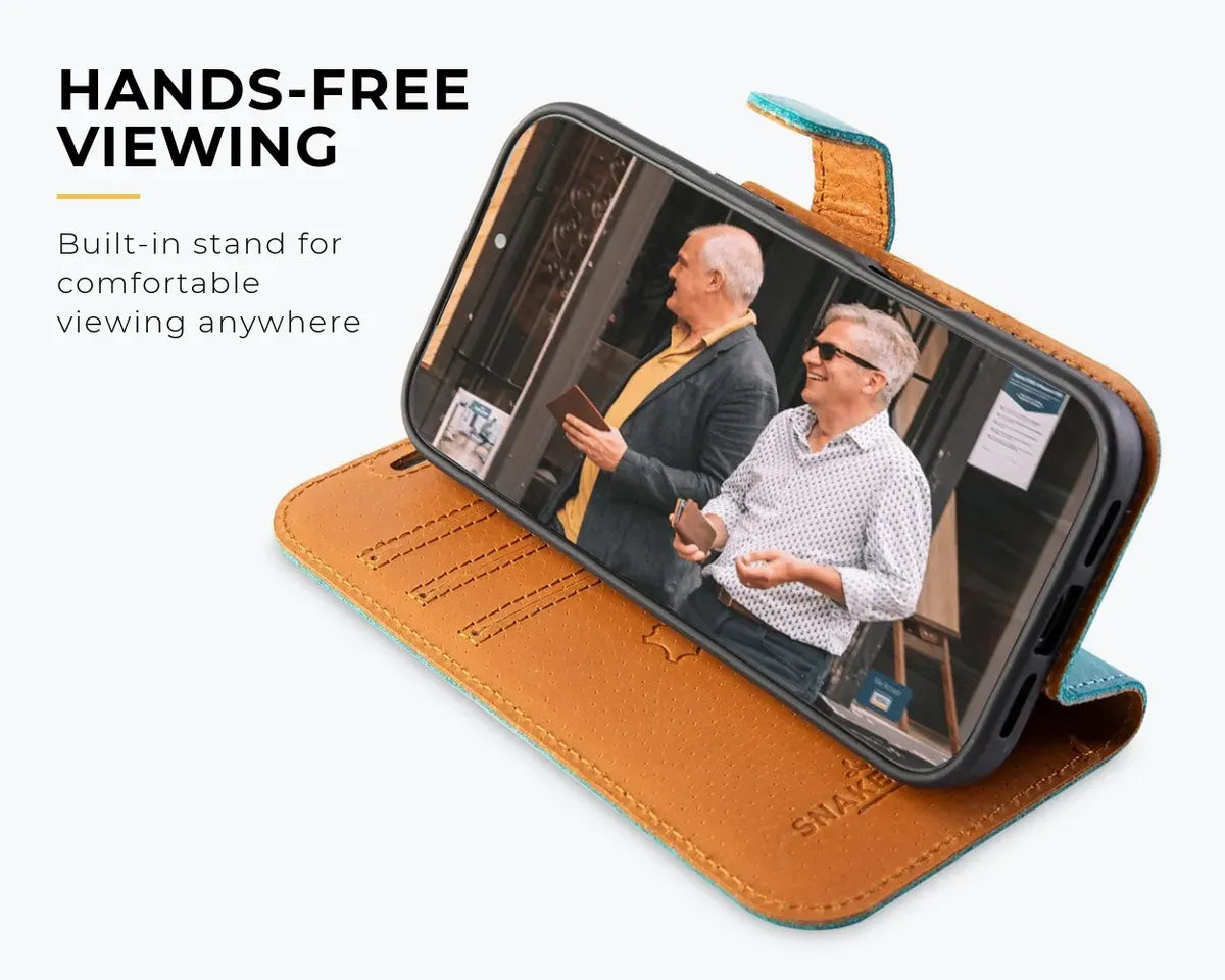 Snakehive Vintage Wallet Apple iPhone 18 Pro - Vintage Leather Wallet Phone Case Vintage Leather Wallet Case for Apple iPhone 18 Pro
