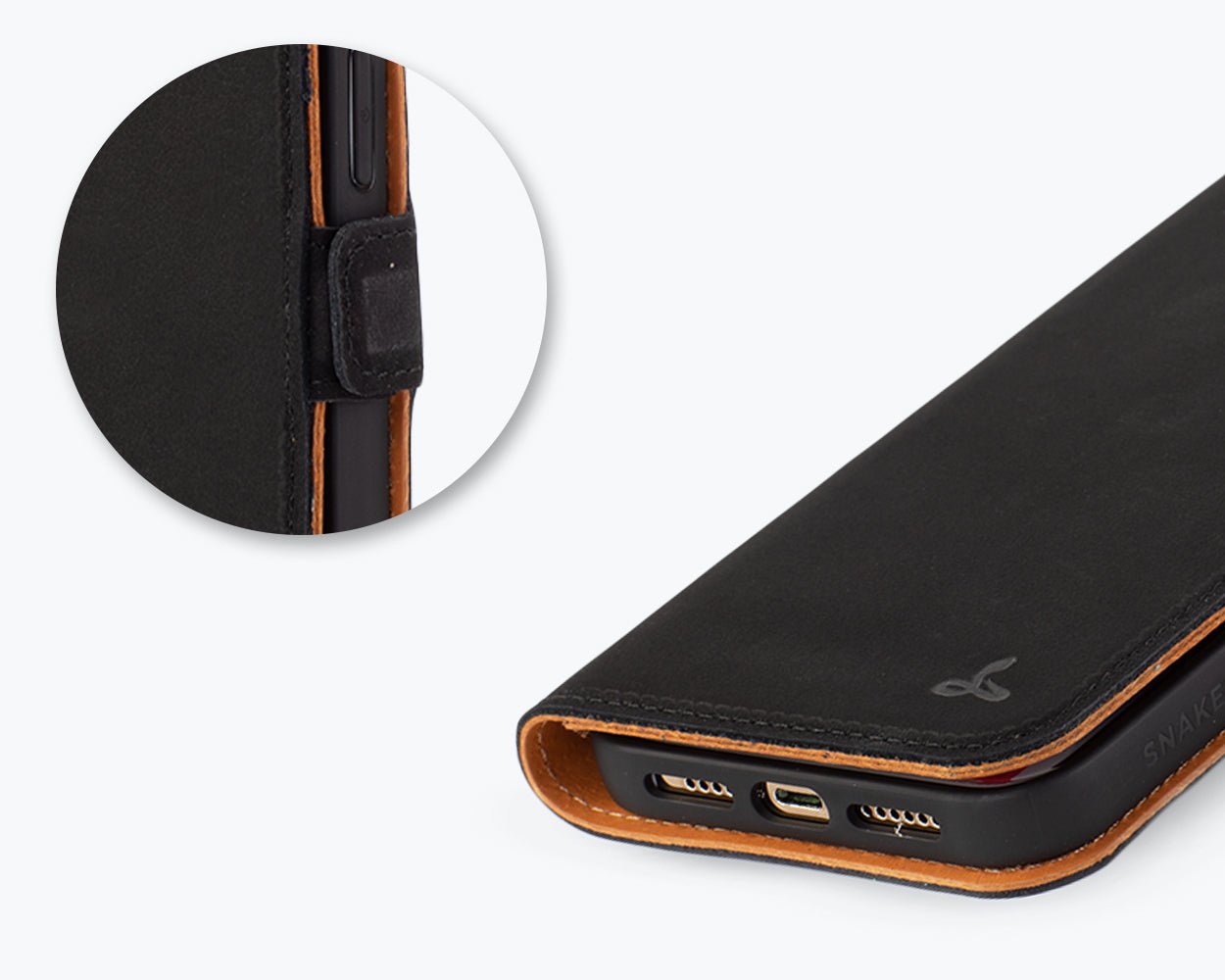 Apple iPhone 14 Pro Max - Vintage Leather Wallet Phone Case (Side Clasp)