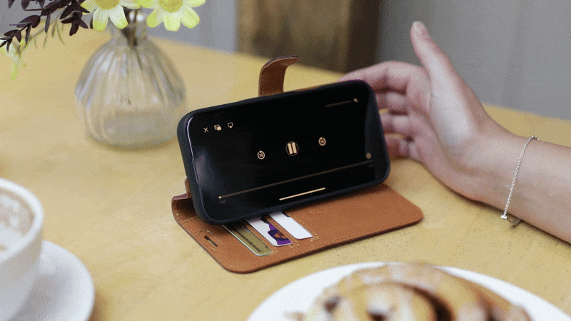 Apple iPhone 14 Pro Max - Vintage Leather Wallet Phone Case