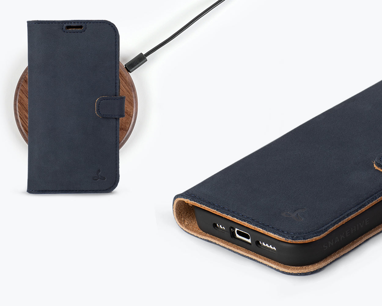 Apple iPhone 15 Pro - Vintage Leather Wallet Phone Case