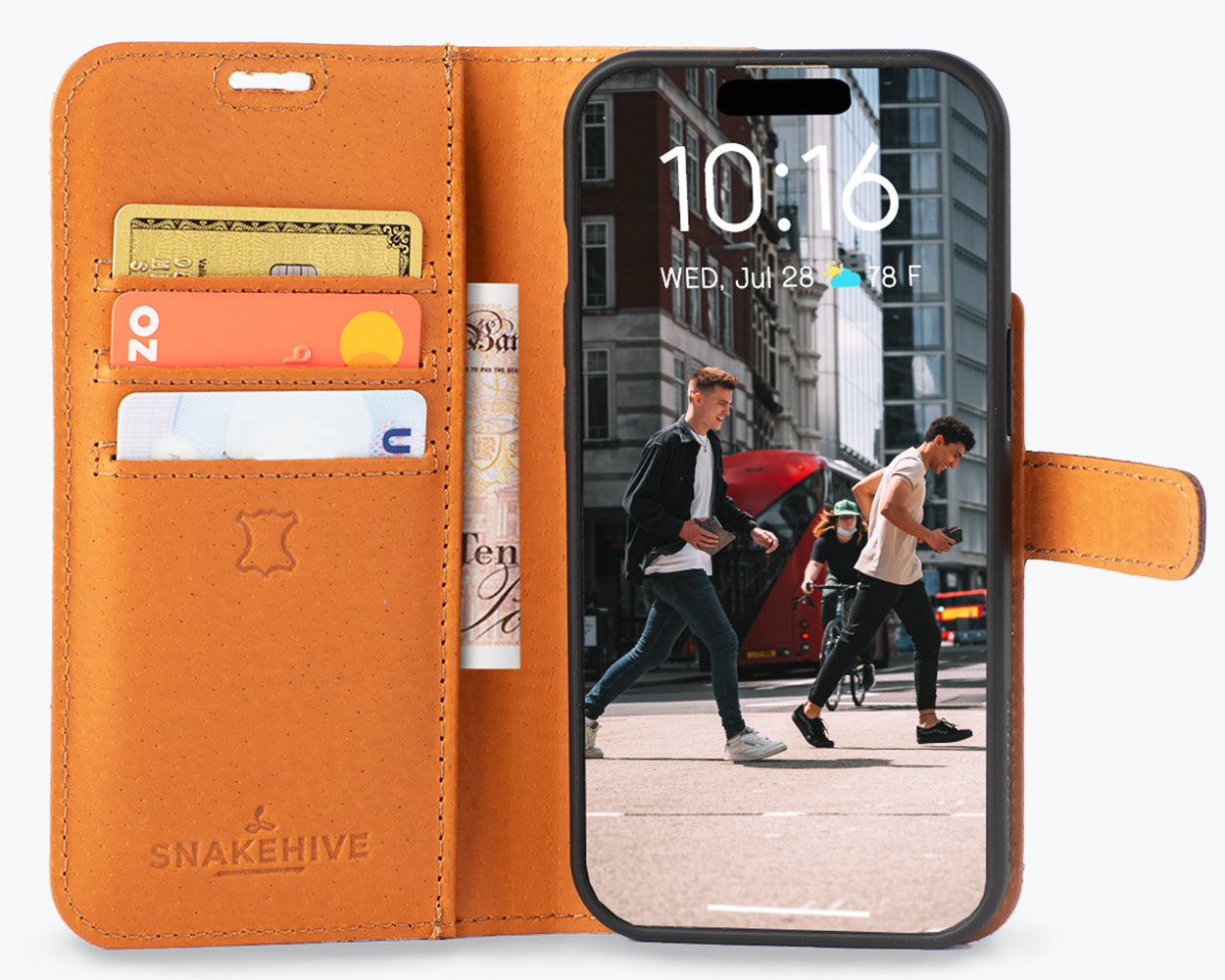 Apple iPhone 15 Pro - Vintage Leather Wallet Phone Case