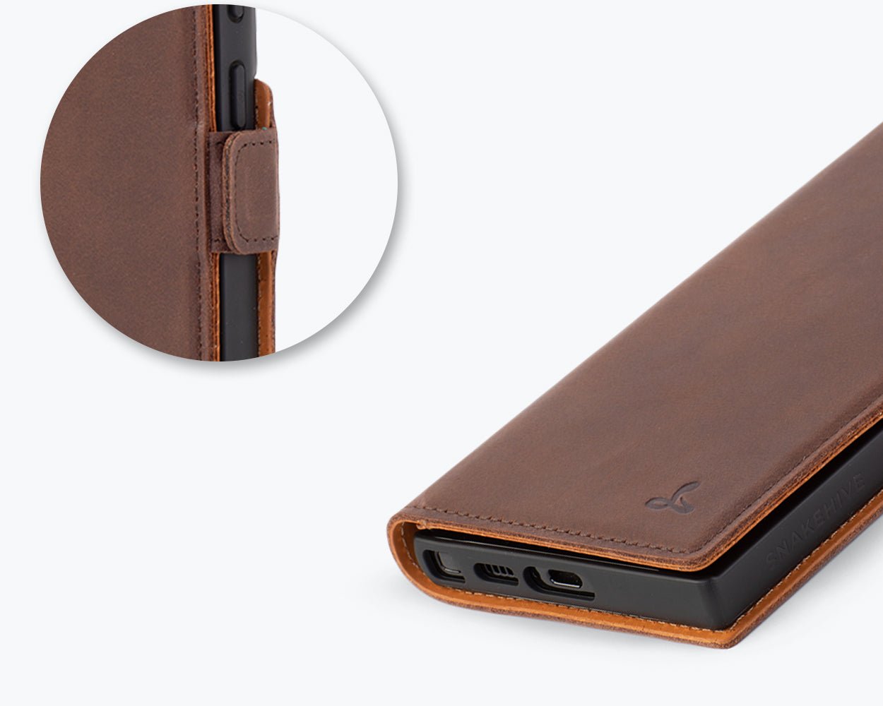 Samsung Galaxy S23 Ultra - Vintage Leather Wallet Phone Case (Side Clasp)