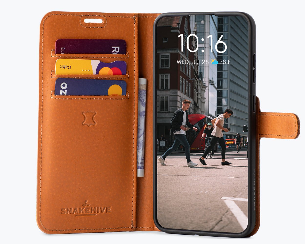 Samsung Galaxy S23 FE - Vintage Leather Wallet Phone Case