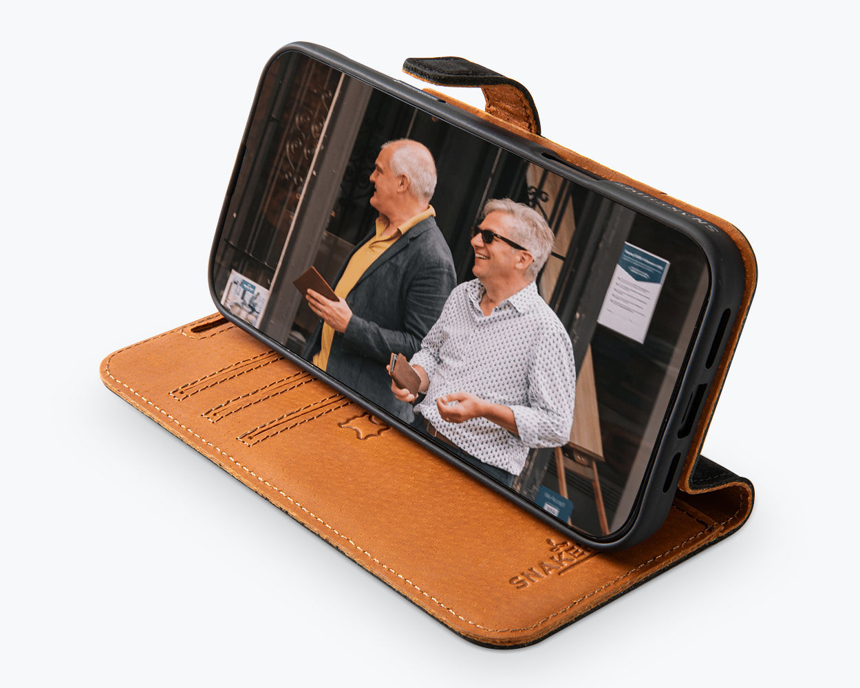 Apple iPhone 16 Pro Max - Vintage Leather Wallet Phone Case