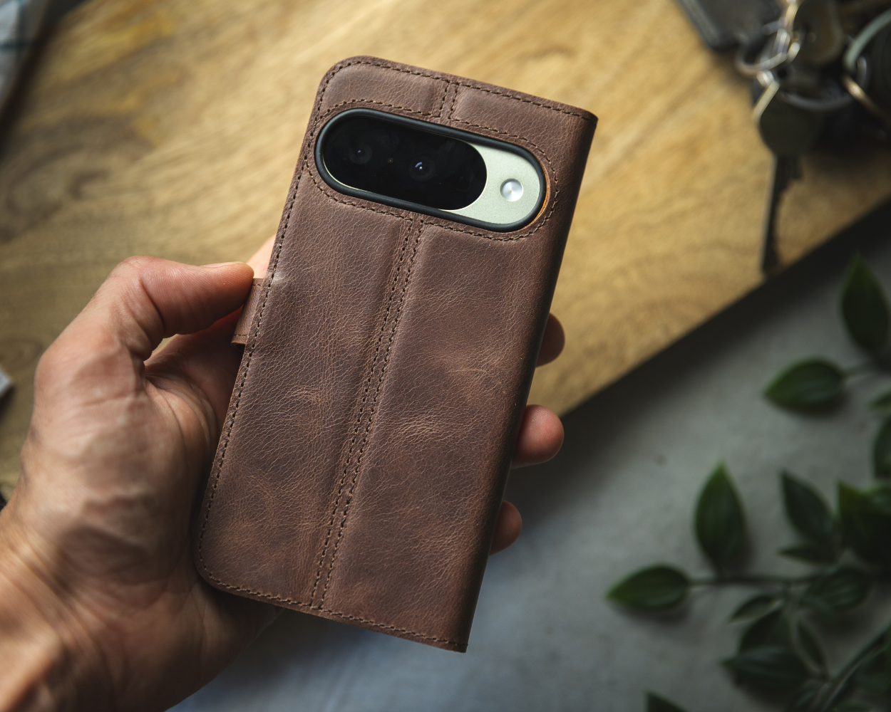 Google Pixel 11 - Vintage Leather Wallet Phone Case