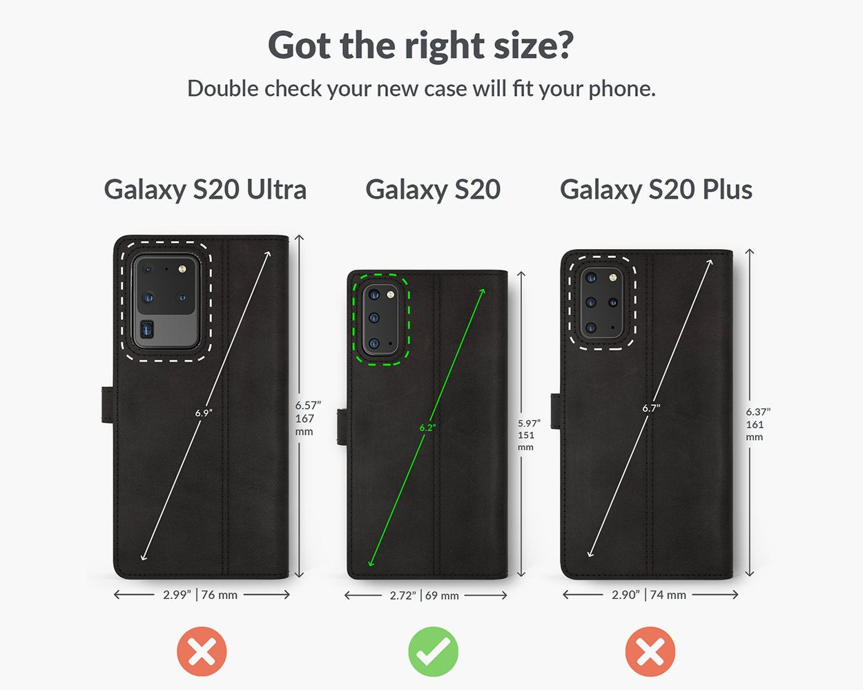 Samsung Galaxy S20 - Vintage Leather Wallet Phone Case