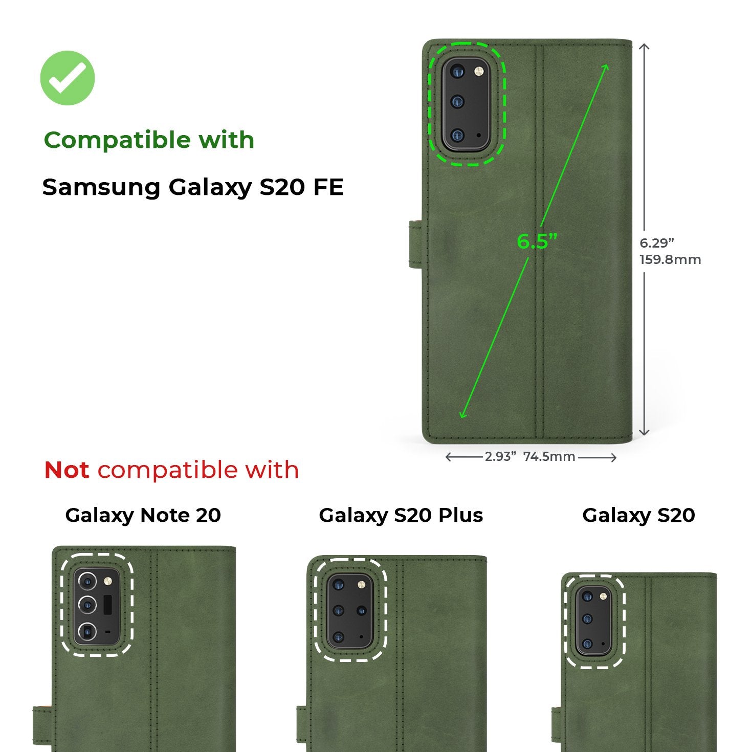 Samsung Galaxy S20 FE - Vintage Leather Wallet Phone Case