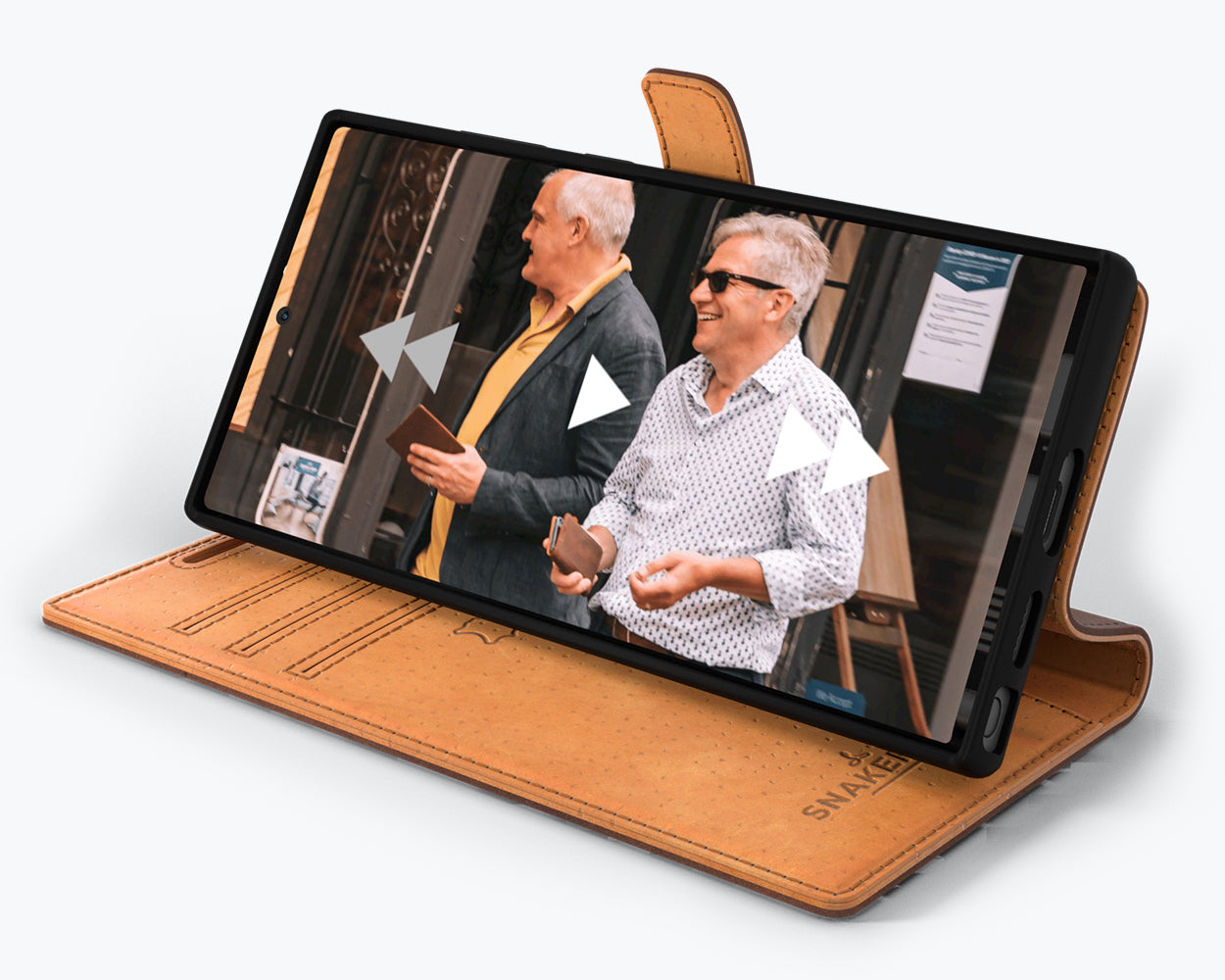 Samsung Galaxy S22 Ultra - Vintage Leather Wallet Phone Case