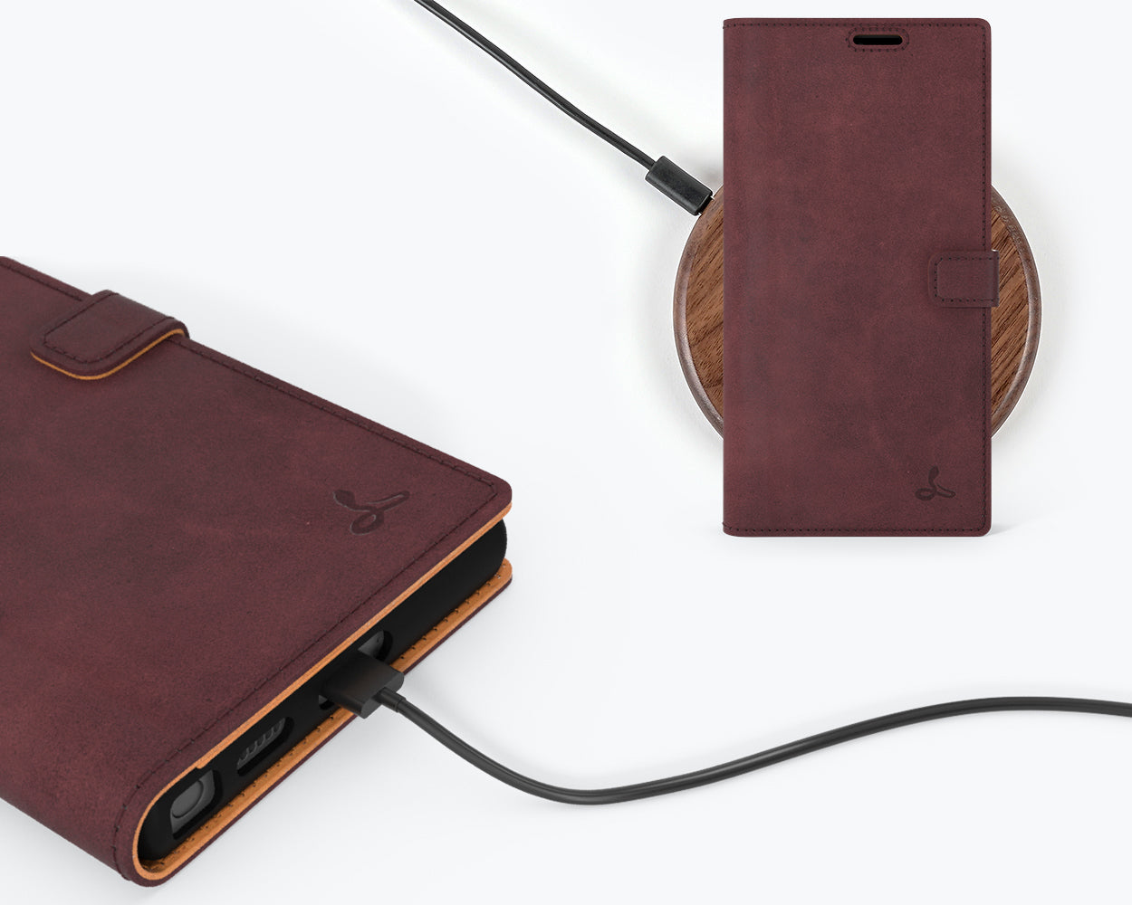 Samsung Galaxy S22 Ultra - Vintage Leather Wallet Phone Case