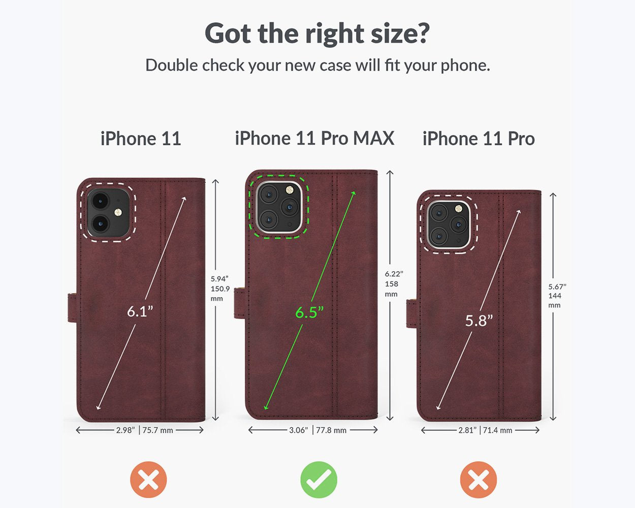 Apple iPhone 11 Pro Max - Vintage Leather Wallet Phone Case