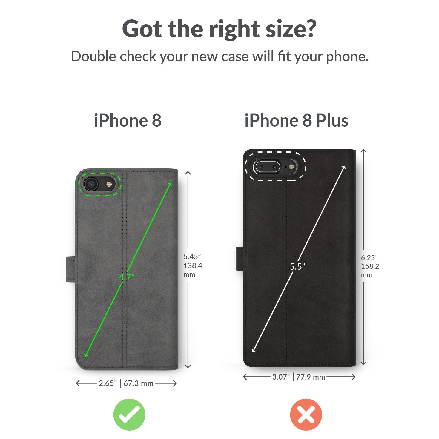 Apple iPhone 8 - Vintage Leather Wallet Phone Case